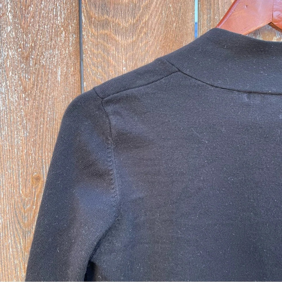 89th & MADISON Women’s Cropped Black Open Front Sweater 3/4 Sleeve Size Small - Picture 9 of 10